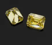 Dazzling 3 CT Yellow Color Emerald Cut Lab LOOSE Grown Diamond VVS1 Certified