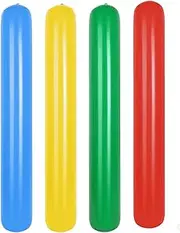 4Pcs Pool Noodles 41.3 Inch Colorful Inflatable Pool Noodle Blow up Giant Swimming Sticks for Adults Summer Outdoor Swimming Beach Party Noodles Foam Inflatable Swim