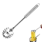 Spaghetti Spoon - Metal Spaghetti Scoop | Ergonomic Spaghetti Server, Spaghetti Fork, Noodle Spoon, Pasta Scoop Utensil for Spaghetti, Linguini and Pasta