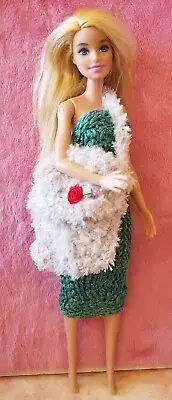 New miniature 1:6 fashion doll open top fold-over Bag cross-body purse /Backpack