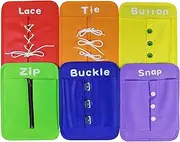LST LISKTO Dress Learning Boards Preschool Early Educational to Basic Life Skills Dress Learning Boards Learn to Button,Buckle,Zip,Snap,Lace & Tie