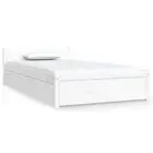 Bed Frame with Drawers White 90x190cm