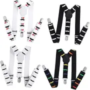 [HONMEET] 1pc boys suspenders hanging tape gambrel baby boy suspenders y back suspenders suspenders sock suspenders sock garters children suspenders cartoon elasticity pants clip pupils