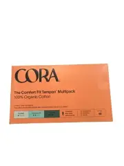 Cora Compact Applicator Tampons, 100% Organic Cotton, 12 L/24 R/12 S, 48 ct.