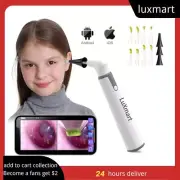 Wireless Otoscope Ear Camera 3.9mm 720P HD WiFi Ear Scope with 6 LED Lights
