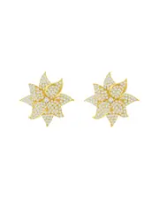 Suzy Levian Silver CZ Statement Earrings