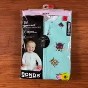 Bonds Baby Light Blue Ladybird Lady Bugs Insects Zip Wondersuit BNIP Size 1