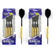 24pc Formula Sports Rascal 24g Brass Barrel Darts Tempered Steel Tip Shaft