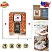 Pro 41-Egg Automatic Incubator with Digital Display & Integrated Fan for Poultry