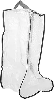 [Zerodeko] Shoe Storage Bag Boot Storage Bag Shoe Bags Shoe Bag with Zipper Household Storage Bag Boot Bag Travel Shoe Bag Boots Storage Pouch Cowboy Boots Bags PVC Mesh Grey