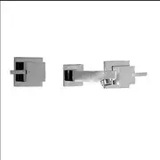 Lauren Bath Three-Piece Set Swivel Spout Chrome