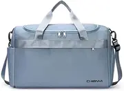 Large Capacity Travel Bag Portable Dry Wet Separation Fitness Bag Men's Diagonal Training Bag Fashion Yoga Bag-Blue