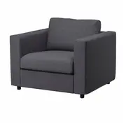 VIMLE armchair, Gunnared medium grey
