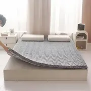 3Cm/5Cm Japanese Futon Mattress Foldable Roll Up Floor Mattress for Adults Dormitory Mattress Single Double Guest Bed Mat Portable Sleeping Pad for Kids,Gray,90x200cm 5cm