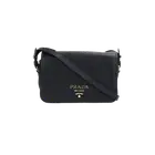 Prada Vitello Phenix Flap Crossbody Bag Black