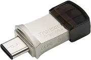 Transcend 32GB JetFlash 890 USB Type-C to USB 3.1 Gen 1 Dual Connector Up to 130MB/s OTG (On-The-Go) Flash Drive (USB Stick) for Android TS32GJF890S