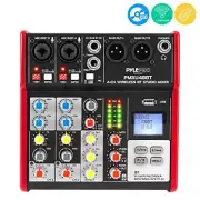 Pyle PMXU48BT 4-Channel Bluetooth Studio Mixer DJ Console (+48V Phantom Power)