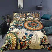 v5129 Bed Sheets Mandala Datura Duvet Cover Set Cover Pillowcase Bed Sheets IU5129