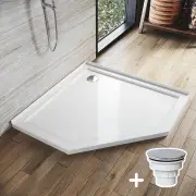 Diamond Solid Shower Base Shower Tray, 1000 x 1000mm / Sliver (Chromed-plating)