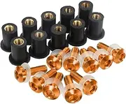 Cowls Board Fit For Aprilia Mana 850 / GT RS 50 RS 125 Windscreen Fairing Cowl Windshield Screws Bolts Kit 5MM Nuts Motorcycle Mudguard(Gold)