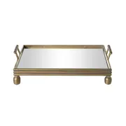 Bobble Handle Mirrored Tray 56cm