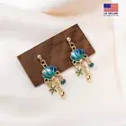 Gorgeous Women Creative Earrings Blue Ocean Shell Starfish Conch Tassel 1587