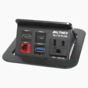 Altinex TNP125 Desk Table Pop Up Power Data Center HDMI RJ45 USB AC Outlet