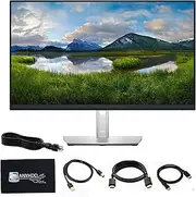 Dell P2225H 22" 16:9 IPS Computer Monitor Screen with DisplayPort and USB 3.0 Upstream Cables with Power Cord + USB 3.0 Upstream Cable + Display Port Cable + HDMI Cable + Microfiber Cloth