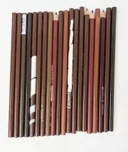 Assorted Colored Pencil Lot - 20 Brown Pencils LAURENTINE PRISMACOLOR BEROL