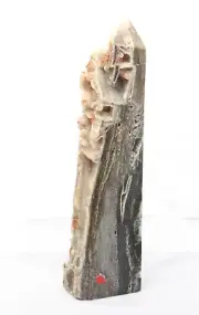 2000g Natural Sphalerite Tower With Druze Crystal Quartz Healing Decorate
