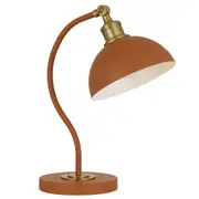 Leipzig TFS TABLE LAMP 25wE27max L:285 W:200x H:415 SHADE D:200 H:190 ORANGE SATIN/ BRASS
