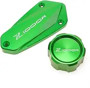 WYJDZSW Compatible With KAWASAKI Z1000R Z 1000R Z1000 R 2017-2021 2020 2019 2018 Motorcycle Cylinder Cover Rear Front Brake Fluid Reservoir Cap (Color : A Set Green, Size : AA)