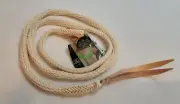 6’ Light Brown EQUEST Horse Trainer/Lead Rope w/Chrome Snap Hook & Leather Tail