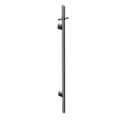 MEIR Vertical Heated Towel Rail - W25mm x H1000mm - PVD Shadow Gunmetal - Stainless Steel