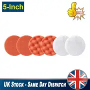 6PCS 5" Car Polishing Pads Sponge Wool Buffing Pad for DA Polisher Buffer Polish