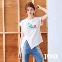 在飛比找momo購物網優惠-【IGD 英格麗】網路獨賣款-夏日DREAMER個性造型T恤