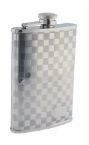 Colonel Conk Model 508 Checkerboard Flask, 8 oz - NEW