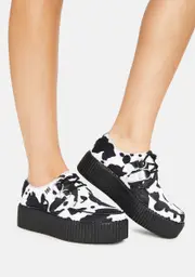 [T.U.K.] Cow Print Viva Mondo Creepers