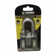 Brinks 672-52001 Commercial 50mm Solid Steel Lock with 2" Boron Shackle
