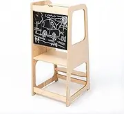 Toddler Standing Tower - Safe Montessori Step Stool for Toddlers,Height Adjustable Children Standing Helper,Perfect Tower for Learning New Skills - Ideal Helper for Little Kids in The Kitchen (Beige)