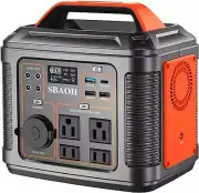 Portable Power Station,300W 296Wh Solar Generator Quick Charge / 110V AC Outlets