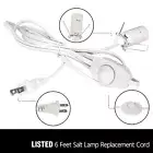 1.8m Cable Salt Lamp Power Cord Dimmer Switch ON/OFF Button E14 Light Bulb Base