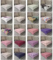 Ambesonne Romantic Print Flat Sheet Top Sheet Decorative Bedding 6 Sizes