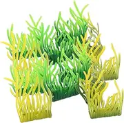 Vaguelly 100pcs Plastic Fake Grass Tufts Train Table Landscape Grass Artificial Model Grass for Aquarium Diorama Supplies