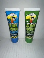 2x Toxic Waste Slime Licker Squeeze Sour Candy Tubes