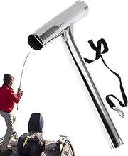 Boat Rod Holders for Fishing | Yacht Outrigger Pole Support | Stainless Steel Rod Holder Stand with Safety Strap for Marine Kayak Yacht Men Father