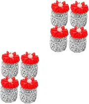 SOLUSTRE 2sets Stylish Rhinestone Valve Stem Caps Bling Tire Valve Caps for Car Tyres Decorative 4pcs*2