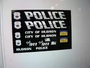 City of Hudson New York Police Car Decals 1:64 two for one money