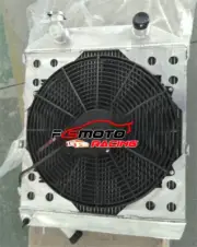 Aluminum Radiator+Shroud+Fan for Jaguar XK150 Roadster DHC FHC1950S 1958-1961 MT (for: Jaguar)