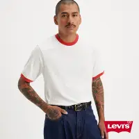 在飛比找Yahoo奇摩購物中心優惠-Levis 男款 短袖T恤 / 運動滾邊 / 紅白撞色